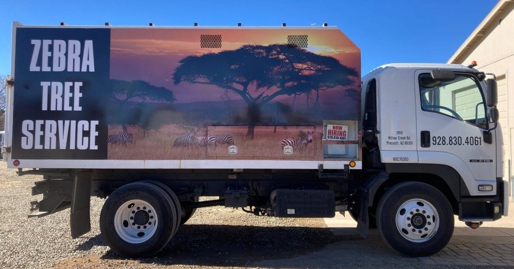 Zebra Tree Service Truck