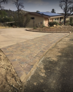 widening Hardscape paver driveway