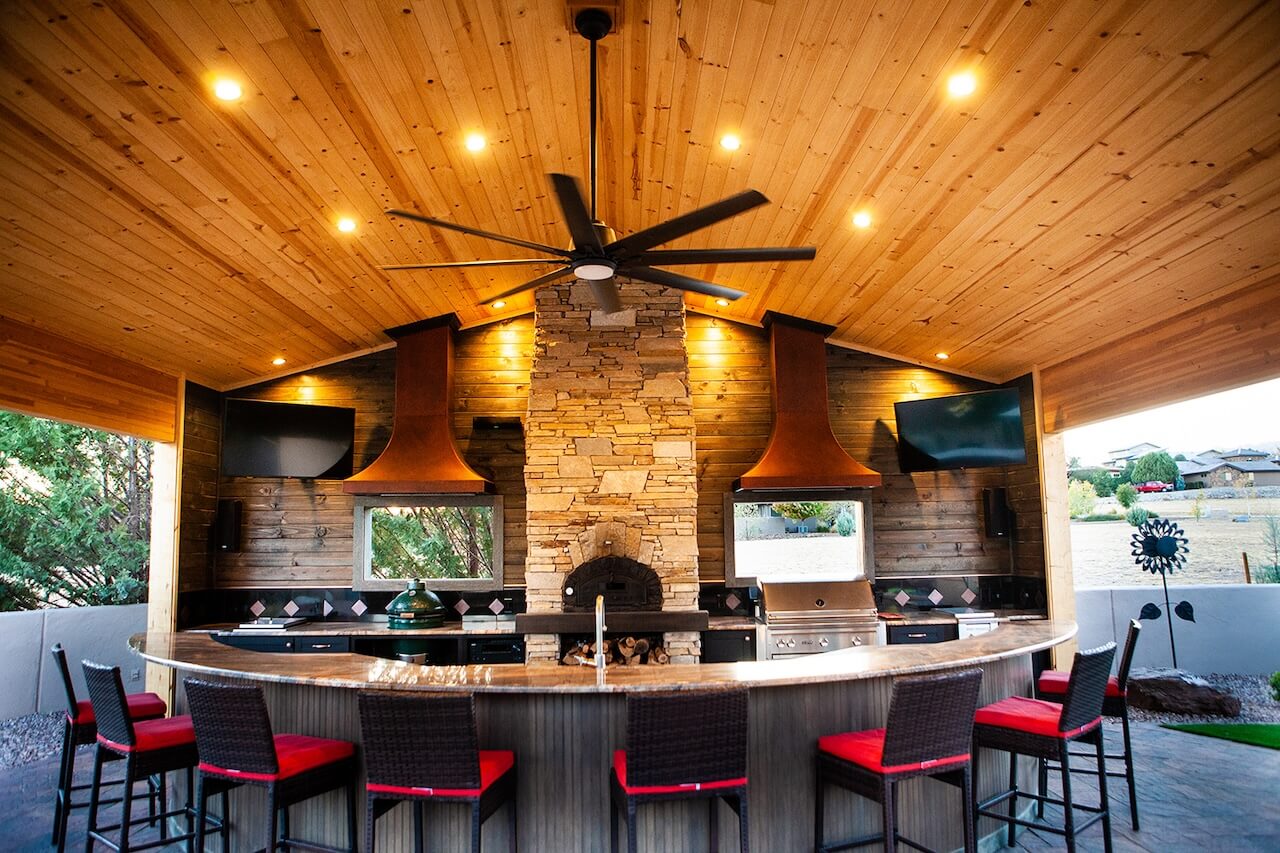 Outdoor Kitchen, Pergola, Granite, Pizza Oven, Grill, Outdoor Living Picture